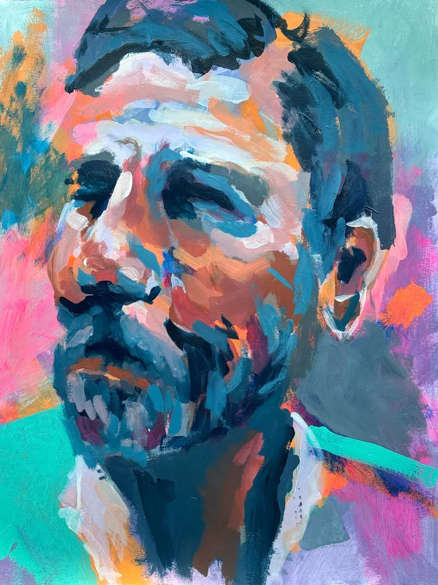 August – Acryl auf Papier