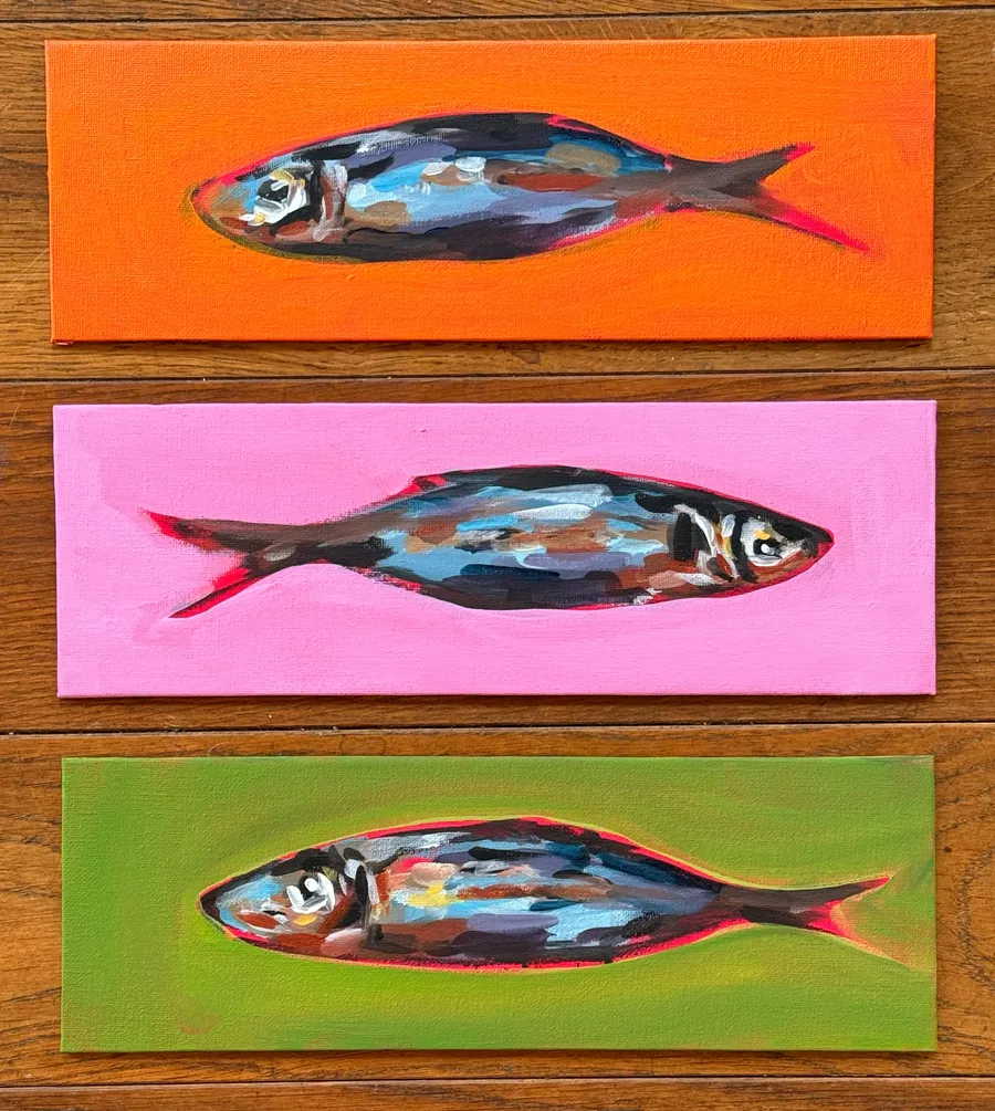 Fische – Acryl auf Leinwand