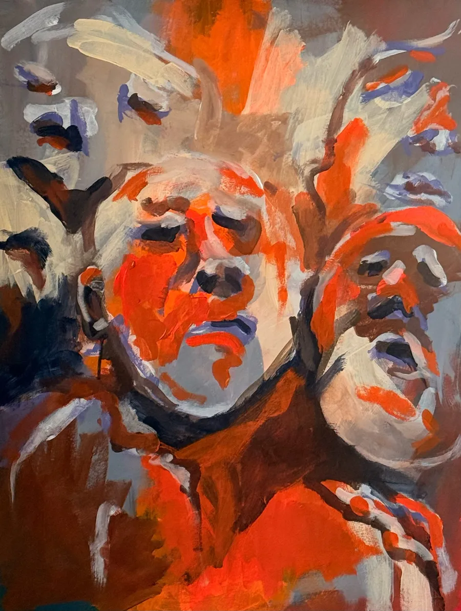 Gemeinsam – Acryl auf Papier