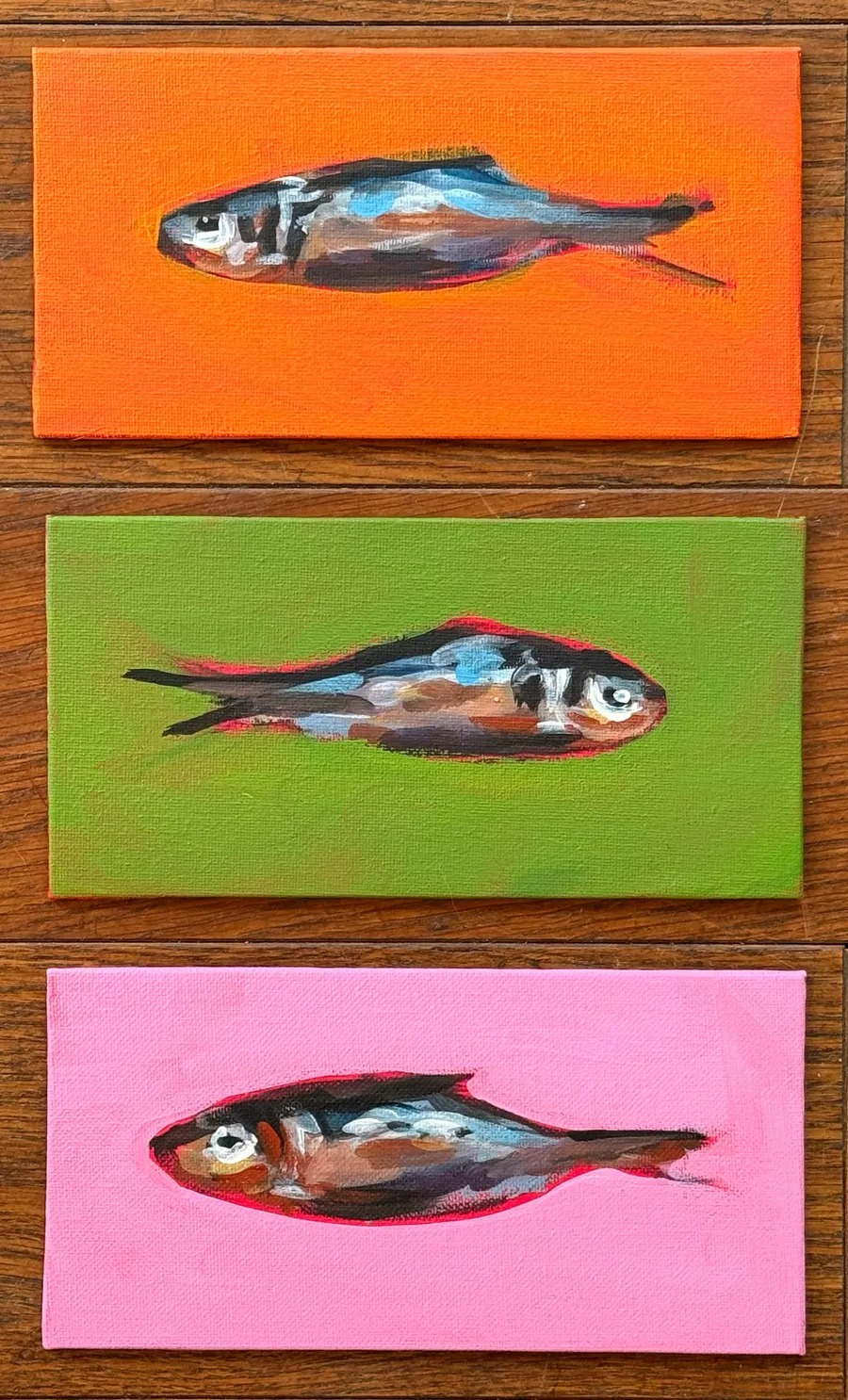 Kleine Fische – Acryl auf Leinwand