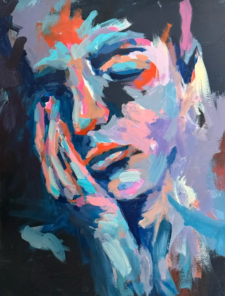 Nach innen gekehrt – Acryl auf Papier