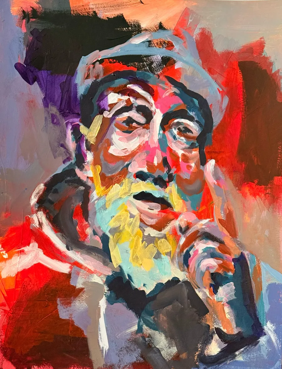 Seemann – Acryl auf Papier
